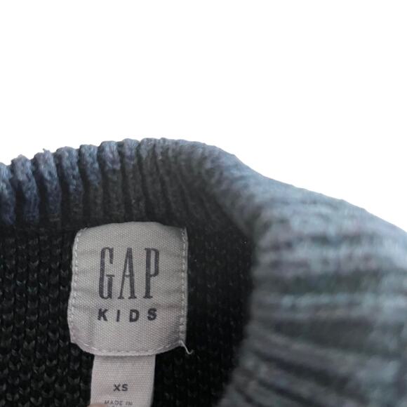 Gap boys blue green camo sweater XS/ 4-5 - Picture 3 of 5